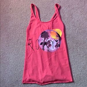 Roxy pink tank top.